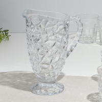 Набор питьевой, стеклянный, 7 предметов: кувшин 1.2 л, 6 стаканов 270 мл Набор питьевой, стеклянный, 7 предметов: кувшин 1.2 л, 6 стаканов 270 мл