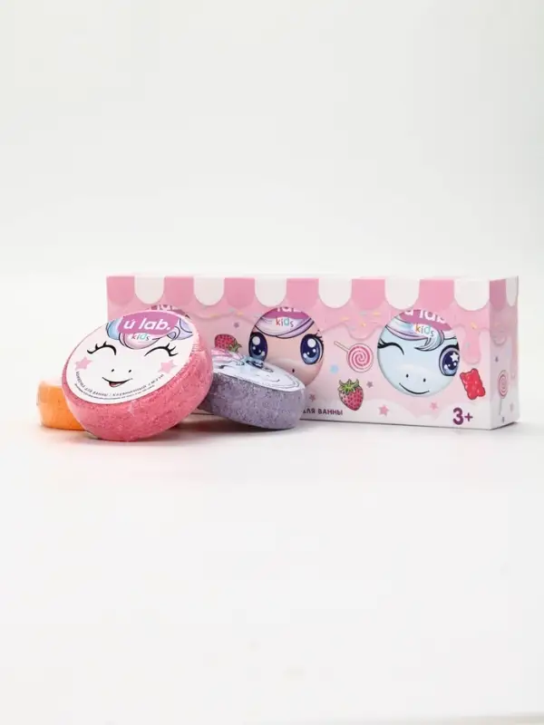 Набор бомбочек для ванны "Единороги", 3x100 г