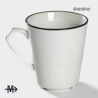 Кружка фарфоровая Magistro &laquo;Морской бриз&raquo;, 220 мл, цвет белый