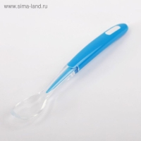 Ложка детская для кормления силиконовая, от 5 мес., цвет синий