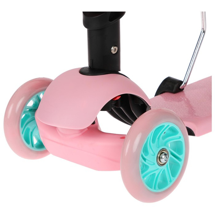 Самокат 2 в 1 с корзинкой GRAFFITI Kids, колёса PU 120/75 мм, цвет розовый Самокат 2 в 1 с корзинкой GRAFFITI Kids, колёса PU 120/75 мм, цвет розовый