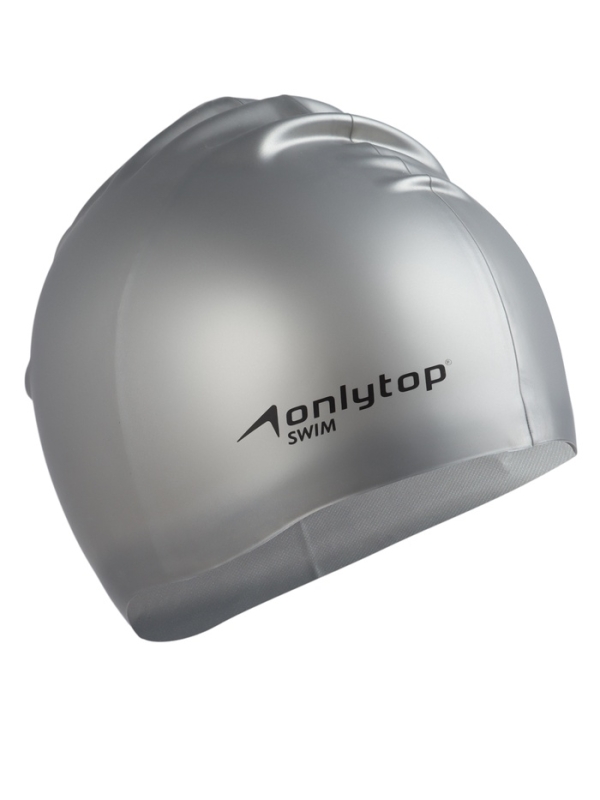 Шапочка для плавания силиконовая 49 гр, цвет серый