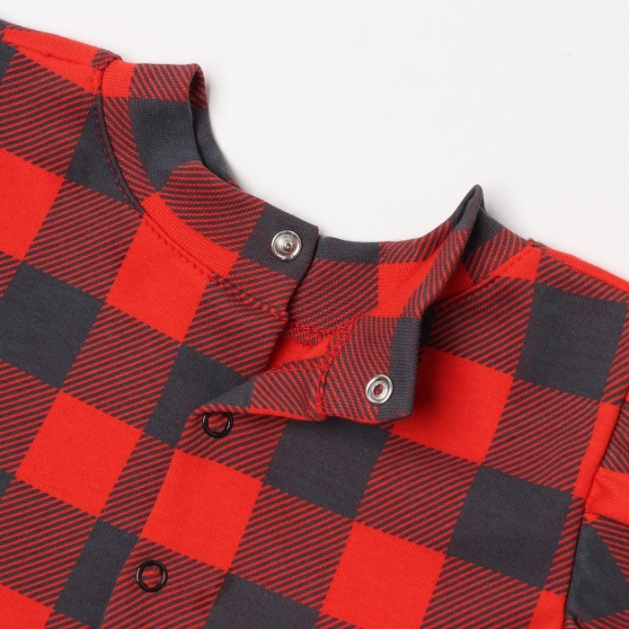 Платье и повязка Крошка Я Платье и повязка Крошка Я "Клеточка", рост 86-92 см, красный