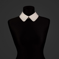 Воротник съёмный, диаметр горловины = 22 см, 42 &times; 6 см, цвет айвори