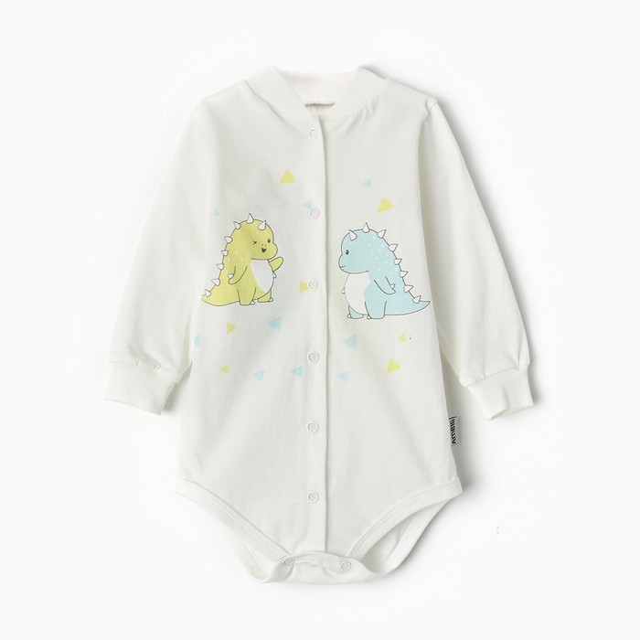 Боди детский, цвет молочный, рост 74 см