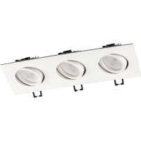 Свет-к встр-й, ARTIN, прямоуг 260х94х25мм монтаж отверст 75х230мм 3х GU5.3 Al черный 51427 5