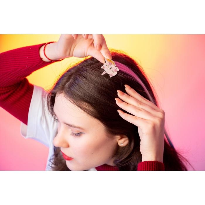 Заколки для волос , цветная прядь &laquo;Ты чудо!&raquo;