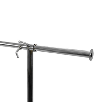 Вешало П-образное c двумя перекладинами 120-183&times;43&times;97-190 см, цвет чёрный