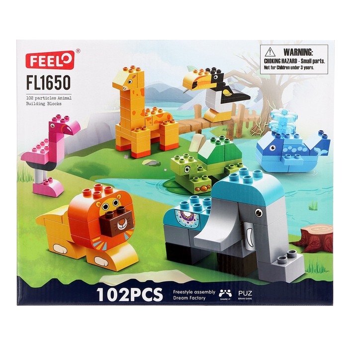 Конструктор Животные &laquo;Африка&raquo;, 102 детали