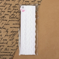 Кружево капроновое, 15 мм &times; 10 &plusmn; 1 м, цвет белый