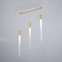 Светильник BayerLux Подвес "Джеда" 3хLED 9Вт 4000К золото 3х3х50-250см