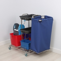 Тележка уборочная &laquo;Виолета&raquo;, стандарт, 2&times;25 л, 2&times;8 л, 2 лотка, комплектация с нейлоновым мешком, 135 л