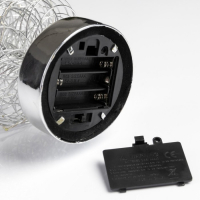 Светодиодная фигура &laquo;Ёлка плетёная&raquo; 8 &times; 30 &times; 8 см, металл, батарейки АААх3 (не в комплекте), свечение белое