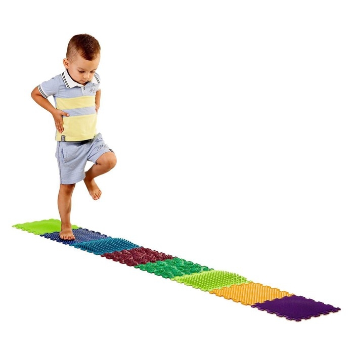 Модульный массажный коврик &laquo;Лес&raquo;, 8 модулей, 4 вида, цвет МИКС