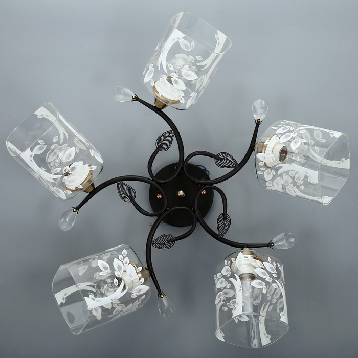 Люстра Светогор 5681 5хЕ27 черный /золото Люстра Светогор 5681 5хЕ27 черный /золото