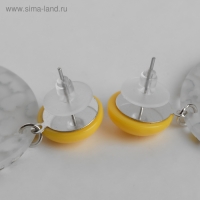 Серьги пластик &laquo;Танзания&raquo; круги гепард, цвет чёрно-жёлтый, d=4