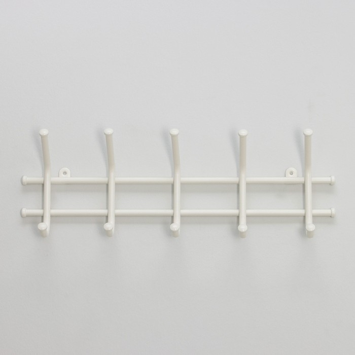 Вешалка настенная &laquo;Норма&raquo;, цвет белый