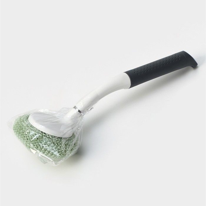 Щётка для мытья посуды с пластиковой губкой Raccoon Breeze, 30×6 см Щётка для мытья посуды с пластиковой губкой Raccoon Breeze, 30×6 см