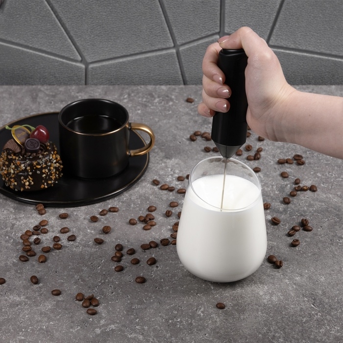 Капучинатор погружной Luazon WMR-04, от батареек (не в комплекте), черный Капучинатор погружной Luazon WMR-04, от батареек (не в комплекте), черный