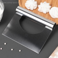 Шпатель кондитерский, 15&times;12 см, прямой край, цвет серебристый