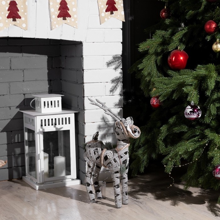 Светодиодная фигура «Серый олень» 29 × 42 × 10 см, металл, текстиль, батарейки ААх2 (не в комплекте), свечение тёплое белое Светодиодная фигура «Серый олень» 29 × 42 × 10 см, металл, текстиль, батарейки ААх2 (не в комплекте), свечение тёплое белое