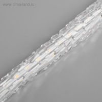 Гирлянда &laquo;Сосульки рифленые&raquo; 2.5 &times; 0.3 м, IP65, прозрачная нить, 192 LED, свечение тёплое белое с эффектом стекания, 12 В