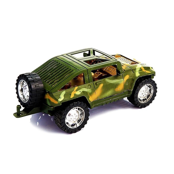 Машина инерционная «Военный джип» с пушкой и солдатом Машина инерционная «Военный джип» с пушкой и солдатом