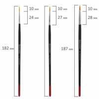 Набор кистей, синтетика, 5 штук, BRAUBERG (круглая, № 1, 2, 3, 4, 5), блистер Набор кистей, синтетика, 5 штук, BRAUBERG (круглая, № 1, 2, 3, 4, 5), блистер