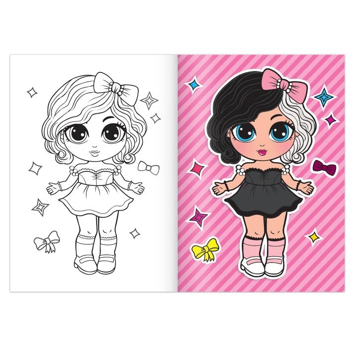 Раскраски набор WOW Girls, А5, 6 шт. по 12 стр.