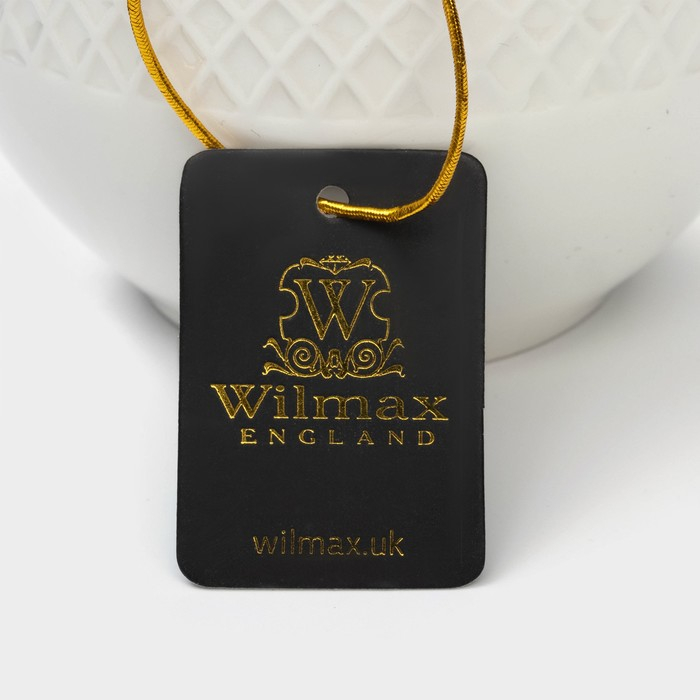 Сахарница фарфоровая с крышкой Wilmax &laquo;Юлия Высоцкая&raquo;, 340 мл, цвет белый