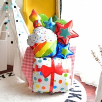 Шар фольгированный 40" &laquo;Подарок со звёздами&raquo;, фигура, под воздух