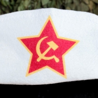 Шапка - ушанка для бани "Серп и молот" Шапка - ушанка для бани "Серп и молот"