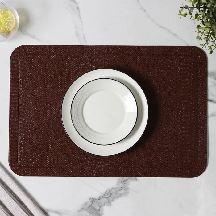 Салфетки сервировочные на стол Magistro, 2 шт, 30&times;45 см, цвет коричневый