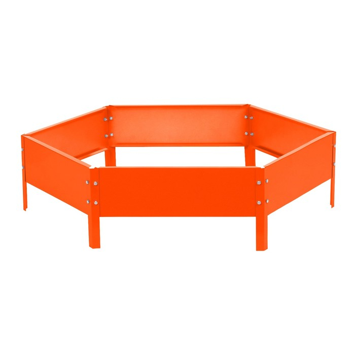 Клумба оцинкованная, d = 100 см, h = 15 см, оранжевая, Greengo