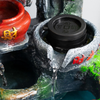 Фонтан настольный полистоун от сети свет "Водяная мельница и пагода" 30х19х31 см