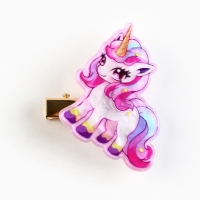 Заколка для волос вертящаяся &laquo;Единорожек&raquo;, 4 х 3 см