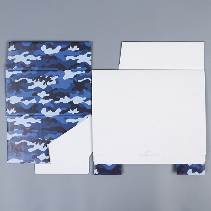 Коробка подарочная сборная, упаковка, &laquo;Милитари&raquo;, 30 х 23 х 12 см