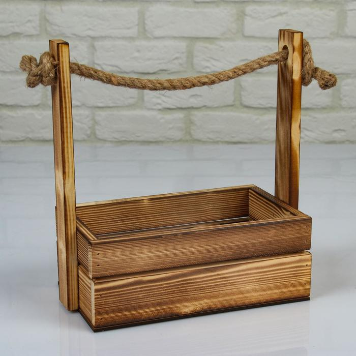 Набор кашпо деревянных 3 в 1 (30.5×18.5×35; 25.5×15×30; 20×12×23) Набор кашпо деревянных 3 в 1 (30.5×18.5×35; 25.5×15×30; 20×12×23) "Аром", обожженный