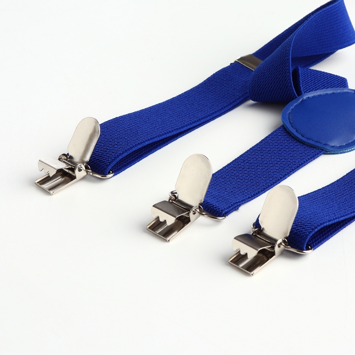 Подтяжки детские &laquo;Выбражулька&raquo;, ширина 2.5 см, цвет синий