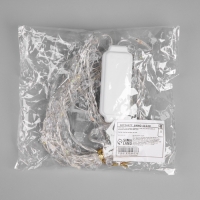 Гирлянда &laquo;Нить&raquo; 5 м роса с насадками &laquo;Шарики&raquo;, IP20, нить серебристая, 50 LED, 8 режимов, свечение мульти, 220 В