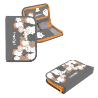 Пенал 1 секция 140 х 210 х 40 мм, откидной карман и косметичка, тканевый, Calligrata TOP Content "Коты" Пенал 1 секция 140 х 210 х 40 мм, откидной карман и косметичка, тканевый, Calligrata TOP Content "Коты"