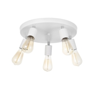 Спот "Скин" 5хЕ27 40Вт белый 38х38х16см Спот "Скин" 5хЕ27 40Вт белый 38х38х16см