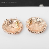 Серьги металл &laquo;Карибы&raquo; круг, цвет розовое золото