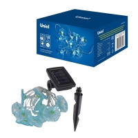 Садовая гирлянда на солнечной батарее &laquo;Вьюнок&raquo; Uniel, IP44, 1,8 м, белый