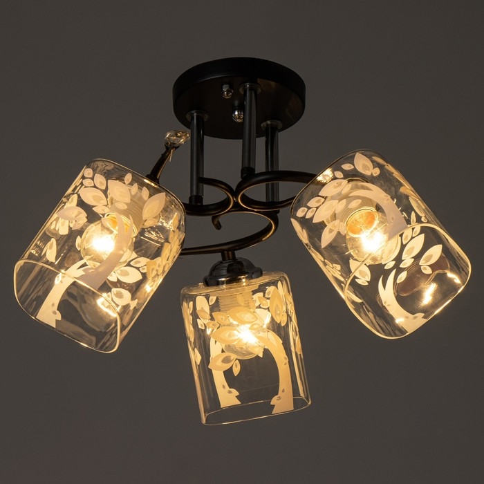 Люстра "Ариса" 3хЕ27 40Вт чёрный 50х50х27 см BayerLux