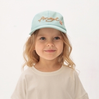 Бейсболка для девочек MINAKU,цв.голубой,р-р 52 см Бейсболка для девочек MINAKU,цв.голубой,р-р 52 см