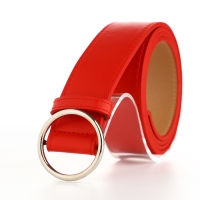 Ремень женский, ширина 3,5 см, пряжка серебро, цвет красный Ремень женский, ширина 3,5 см, пряжка серебро, цвет красный