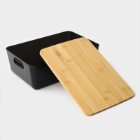 Контейнер для хранения с крышкой LaDо́m &laquo;Лаконичность&raquo;, 29,5&times;20,3&times;10,5 см, цвет тёмно - серый