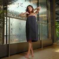 Парео вафельное банное Этель «Boho» 80*145 см. цв. темно-серый, 100% хл, 290 г/м2 Парео вафельное банное Этель «Boho» 80*145 см. цв. темно-серый, 100% хл, 290 г/м2