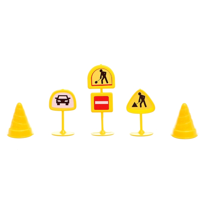 Парковка &laquo;Военная база&raquo;, 1 машинка, 8 дорожных знаков, 31 деталь